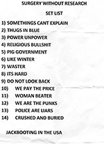 Click to enlarge Surgery Without Research - The Elephant & Castle, Ramsgate 27.10.18